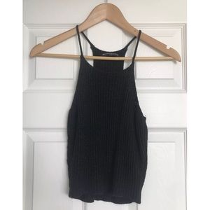 BRANDY MELVILLE DARK GREY KNIT TANK TOP